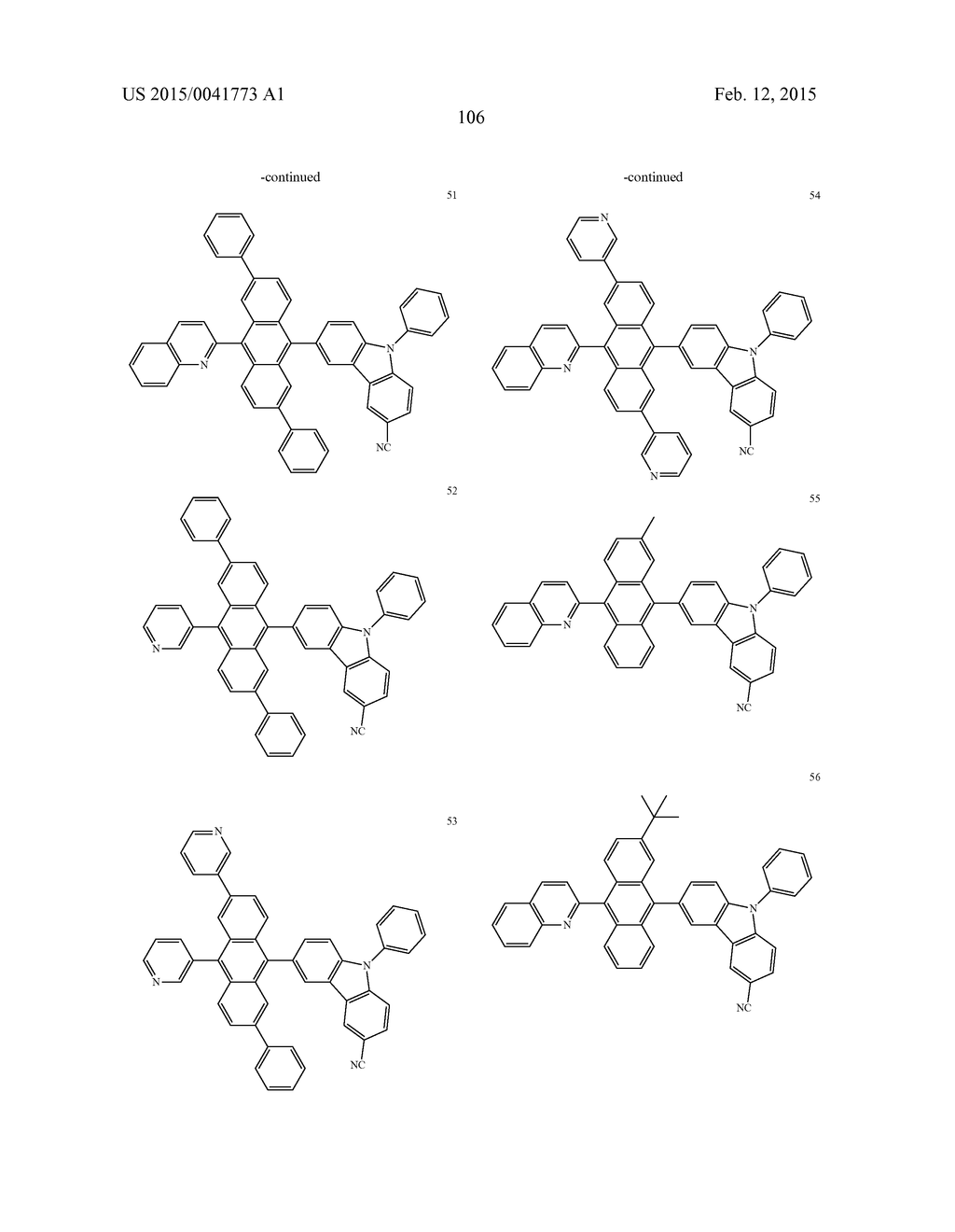 ANTHRACENE-BASED COMPOUNDS AND ORGANIC LIGHT-EMITTING DEVICE INCLUDING THE     SAME - diagram, schematic, and image 108