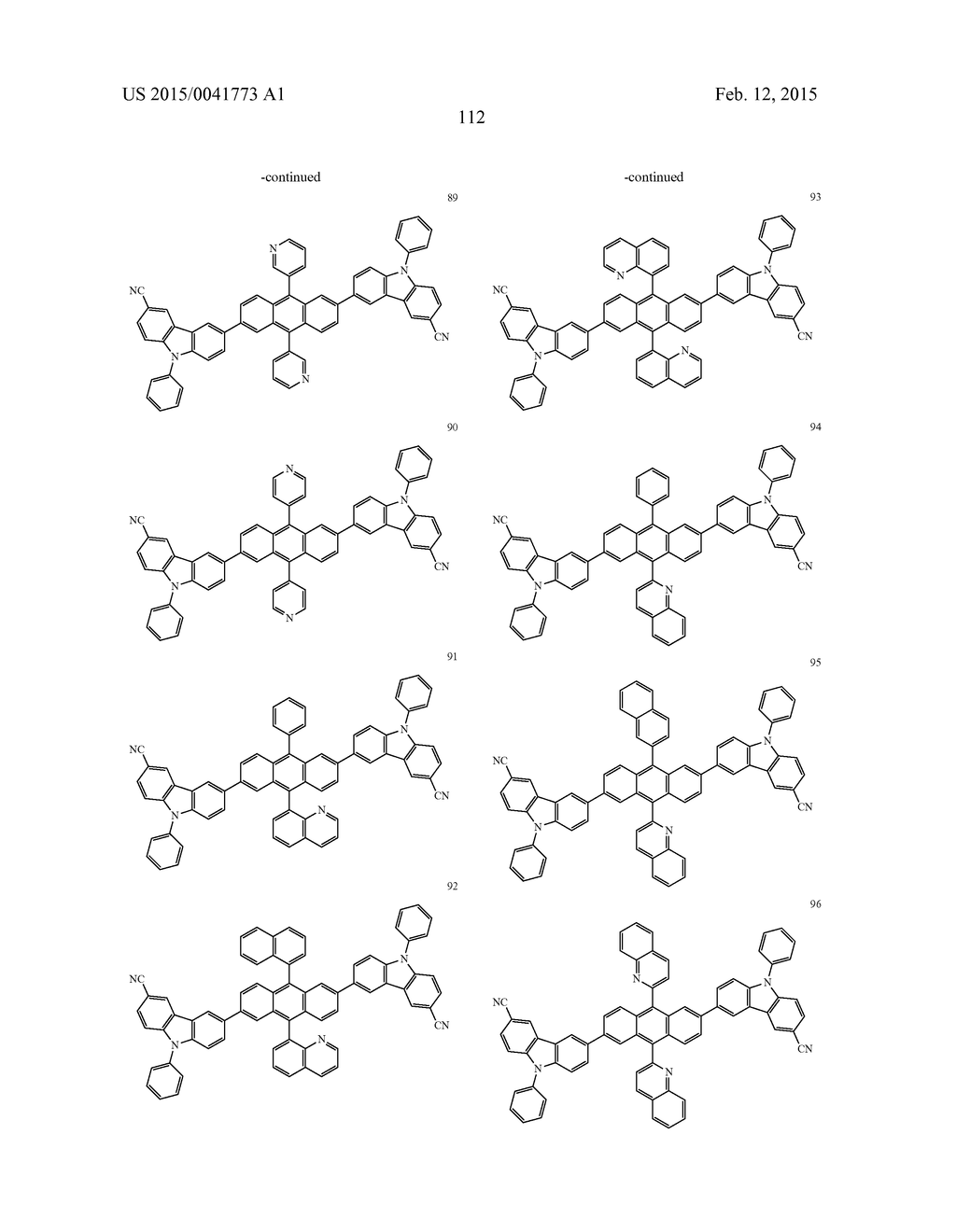 ANTHRACENE-BASED COMPOUNDS AND ORGANIC LIGHT-EMITTING DEVICE INCLUDING THE     SAME - diagram, schematic, and image 114