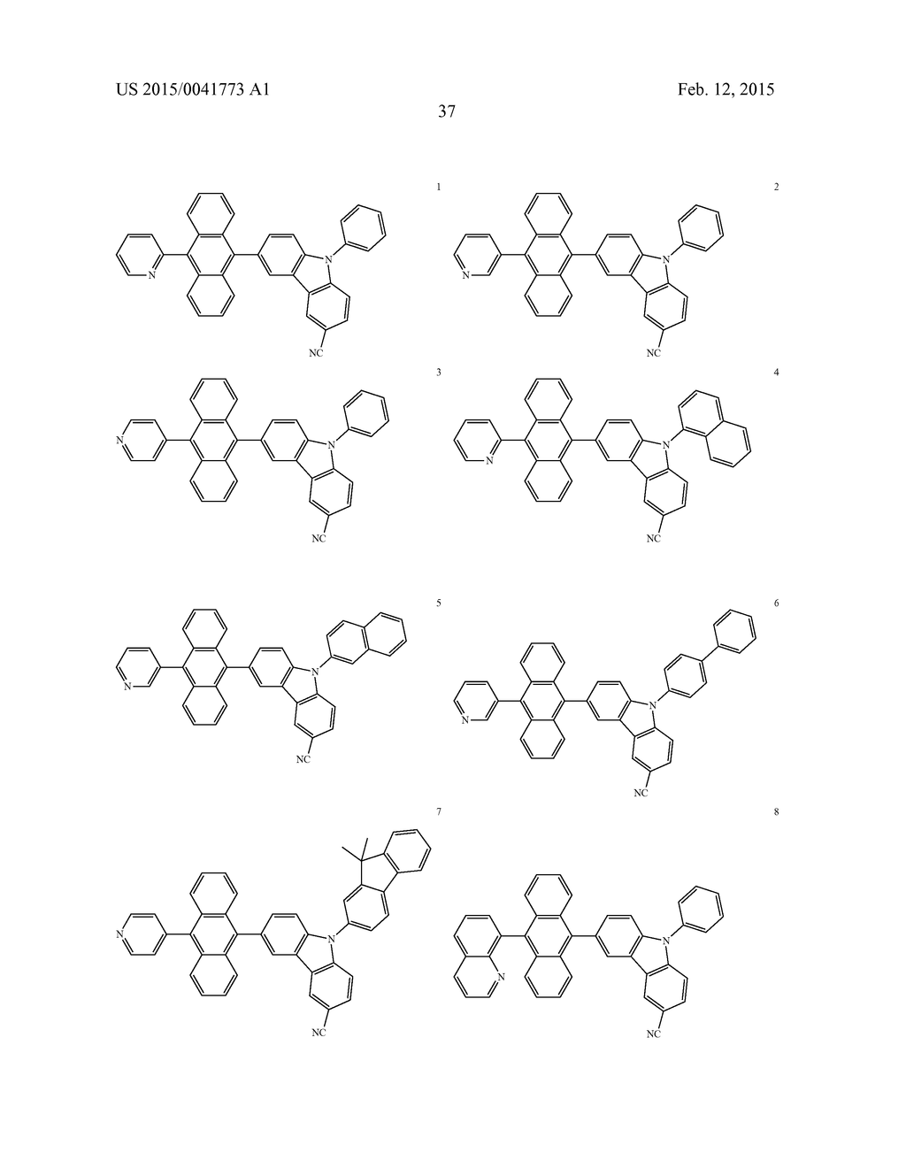 ANTHRACENE-BASED COMPOUNDS AND ORGANIC LIGHT-EMITTING DEVICE INCLUDING THE     SAME - diagram, schematic, and image 39