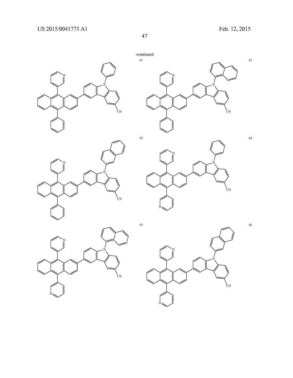 ANTHRACENE-BASED COMPOUNDS AND ORGANIC LIGHT-EMITTING DEVICE INCLUDING THE     SAME - diagram, schematic, and image 49