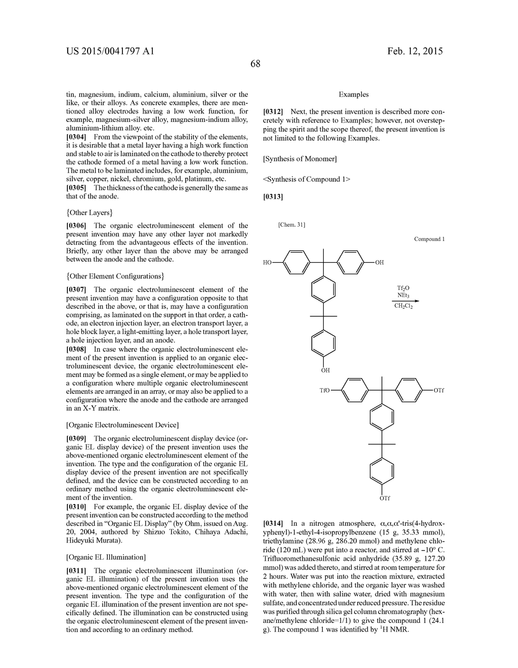 POLYMER AND ORGANIC ELECTROLUMINESCENT ELEMENT - diagram, schematic, and image 71