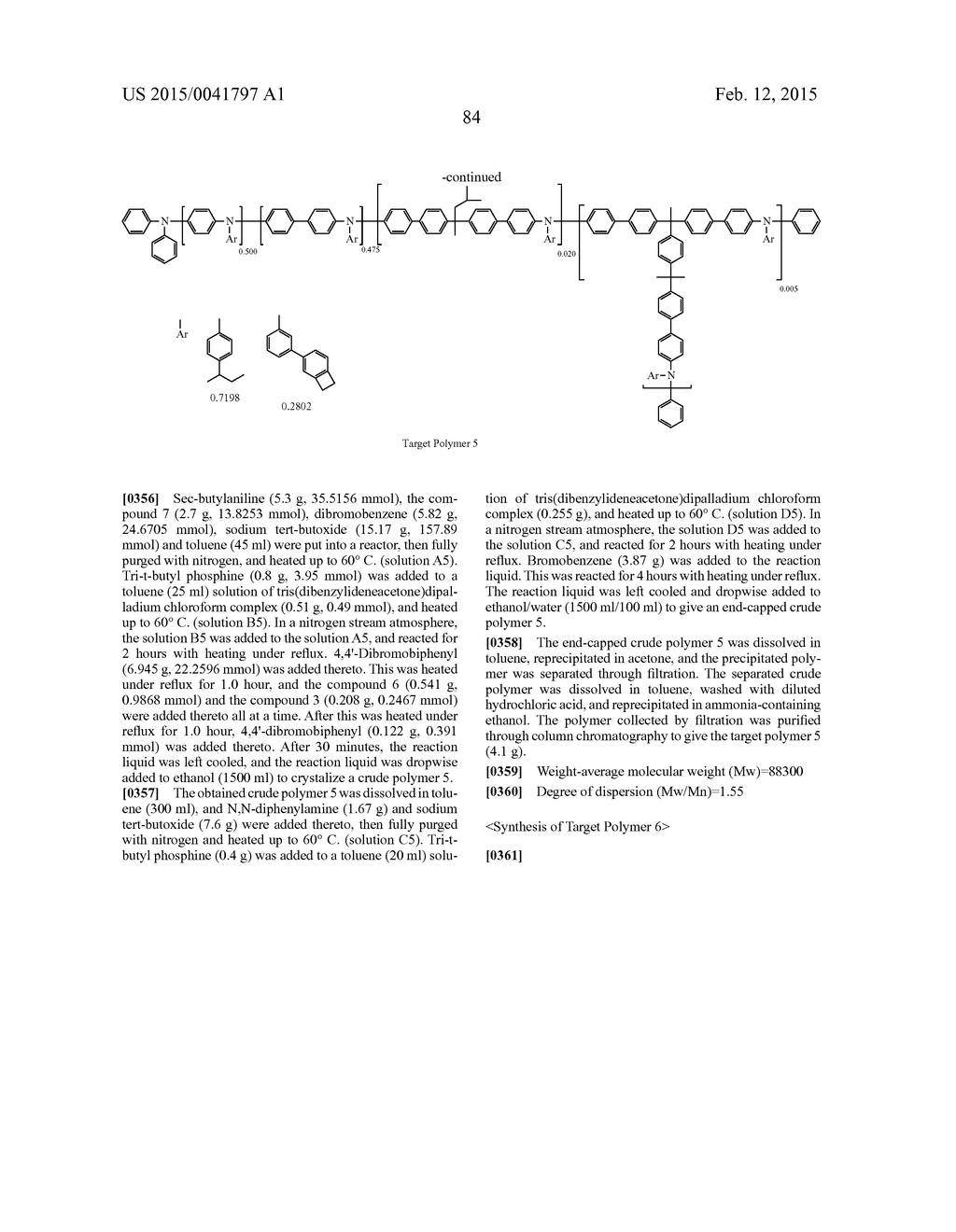 POLYMER AND ORGANIC ELECTROLUMINESCENT ELEMENT - diagram, schematic, and image 87