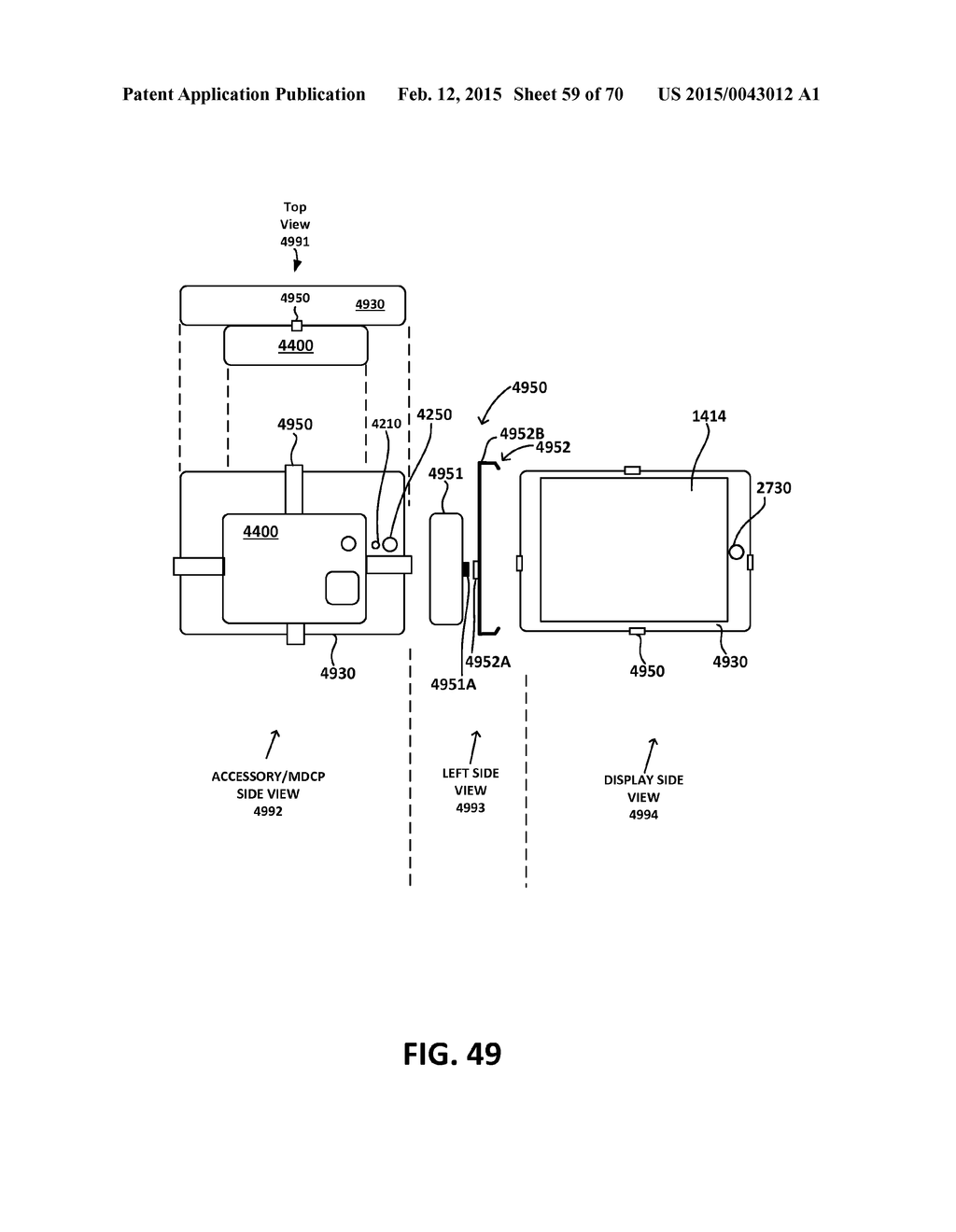 EXTERNAL ELECTRONIC DISTANCE MEASUREMENT ACCESSORY FOR A MOBILE DATA     COLLECTION PLATFORM - diagram, schematic, and image 60