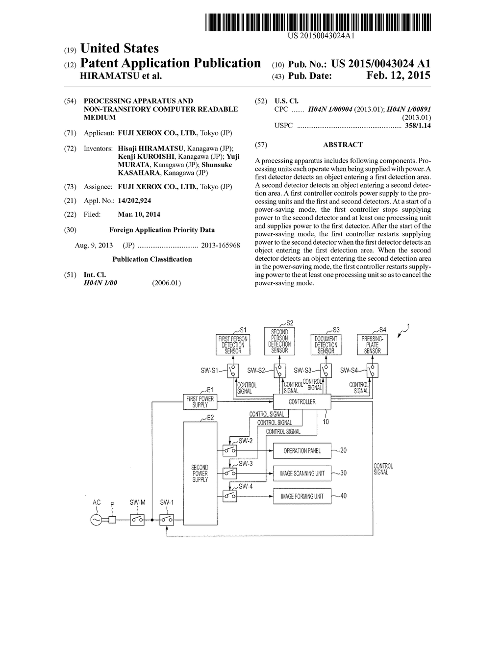 PROCESSING APPARATUS AND NON-TRANSITORY COMPUTER READABLE MEDIUM - diagram, schematic, and image 01