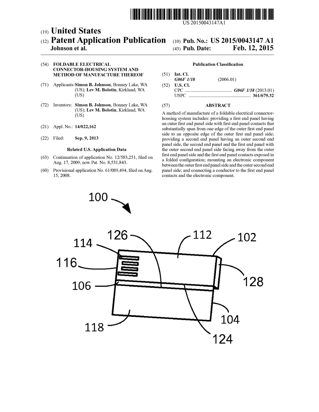 FOLDABLE ELECTRICAL CONNECTOR-HOUSING SYSTEM AND METHOD OF MANUFACTURE     THEREOF - diagram, schematic, and image 01