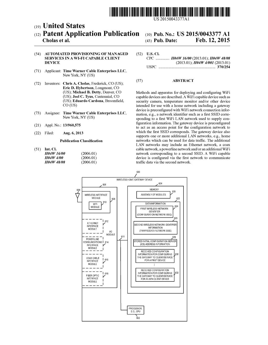 AUTOMATED PROVISIONING OF MANAGED SERVICES IN A Wi-Fi CAPABLE CLIENT     DEVICE - diagram, schematic, and image 01