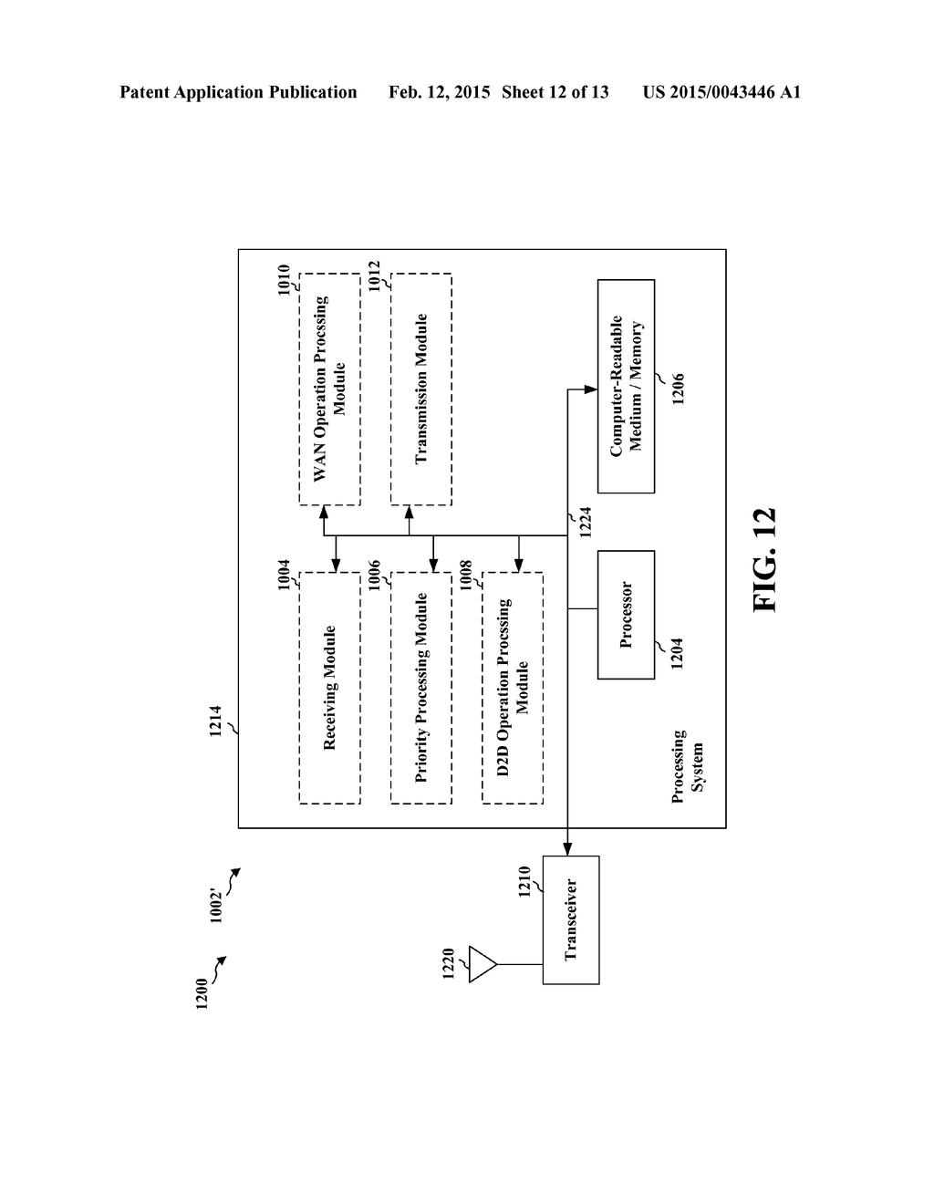 METHOD AND APPARATUS FOR COEXISTENCE OF DEVICE TO DEVICE AND LTE WAN     COMMUNICATION USING SINGLE COMMUNICATION CHAIN - diagram, schematic, and image 13