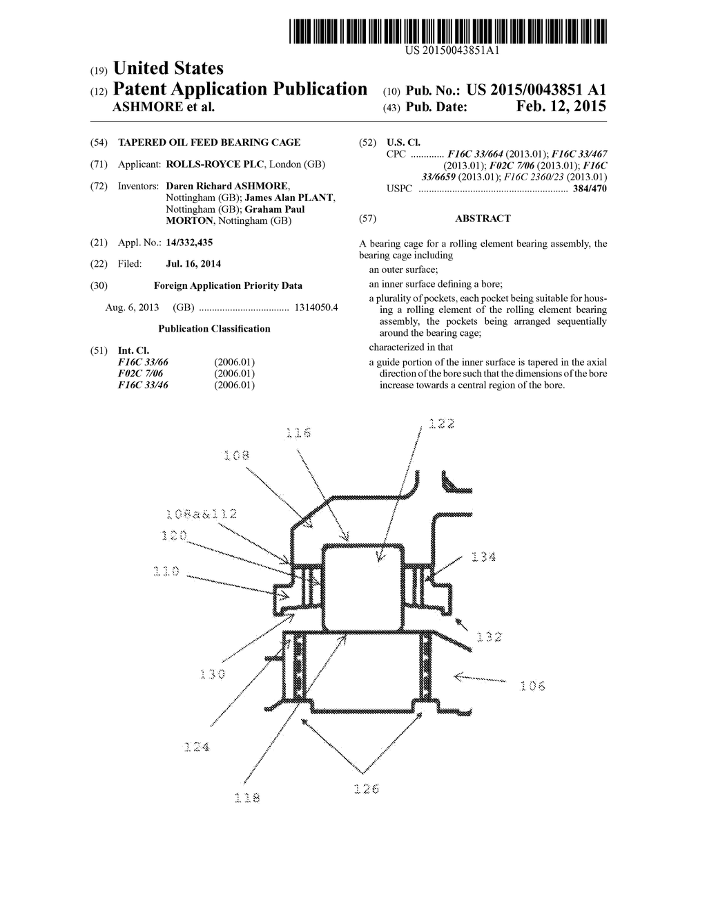 TAPERED OIL FEED BEARING CAGE - diagram, schematic, and image 01