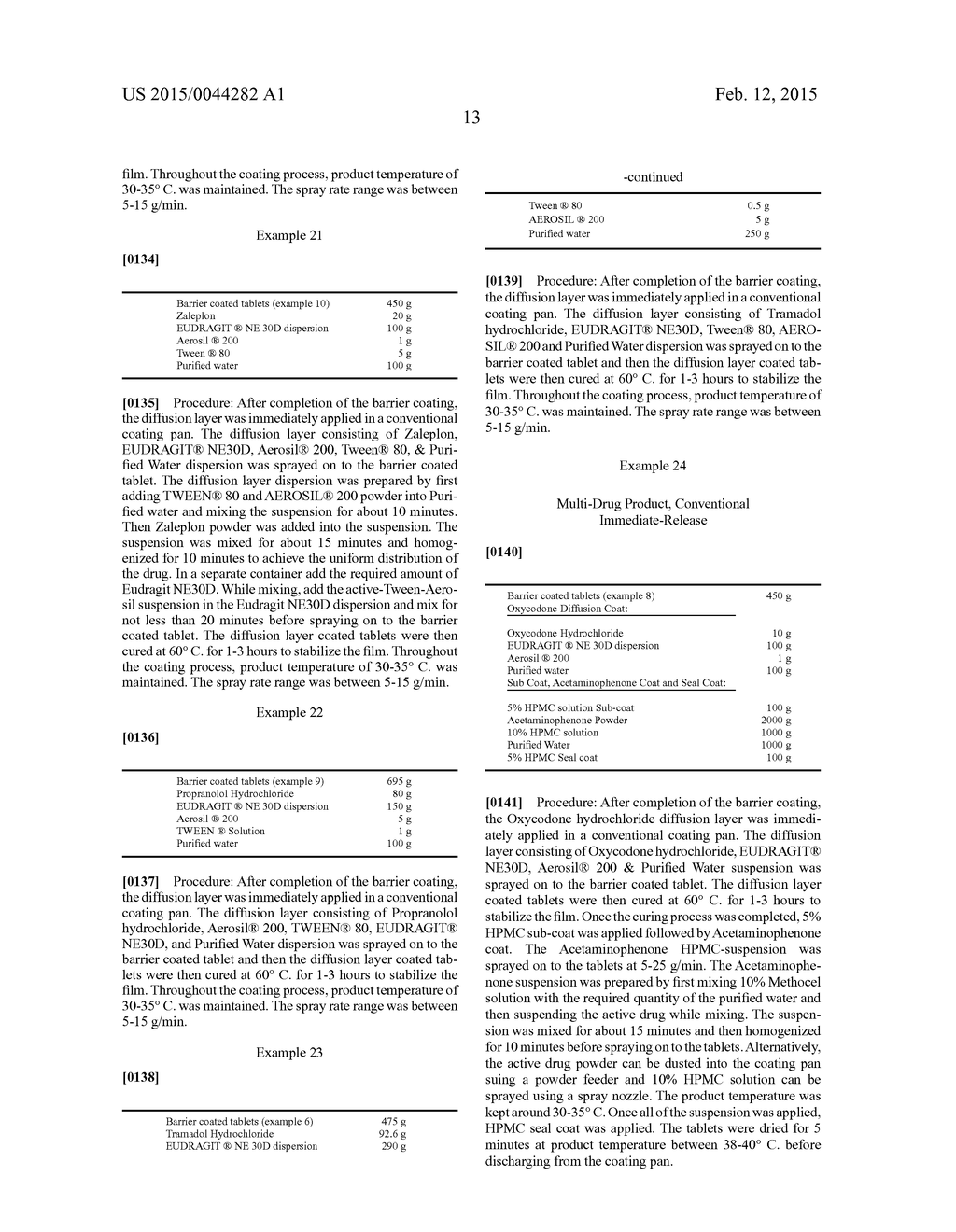 ABUSE RESISTANT FORMS OF IMMEDIATE RELEASE OXYCODONE, METHOD OF USE AND     METHOD OF MAKING - diagram, schematic, and image 18