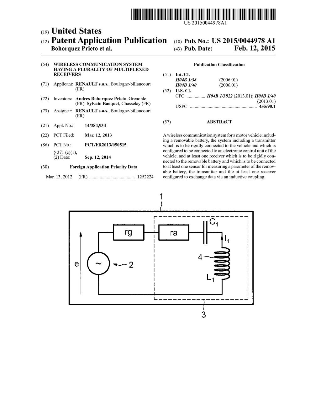 WIRELESS COMMUNICATION SYSTEM HAVING A PLURALITY OF MULTIPLEXED RECEIVERS - diagram, schematic, and image 01