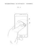 ELECTRONIC DEVICE PROVIDED WITH TOUCH SCREEN AND OPERATING METHOD THEREOF diagram and image