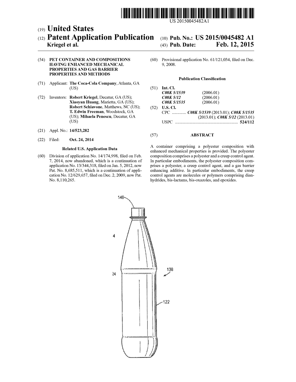 Pet Container and Compositions Having Enhanced Mechanical Properties and     Gas Barrier Properties and Methods - diagram, schematic, and image 01