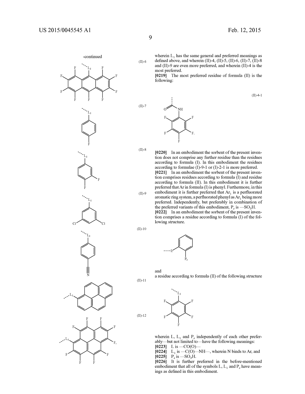 SORBENT COMPRISING ON ITS SURFACE AN AROMATIC RING SYSTEM HAVING AN     ANIONIC OR DEPROTONIZABLE GROUP FOR THE PURIFICATION OF ORGANIC MOLECULES - diagram, schematic, and image 16
