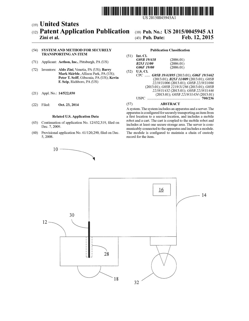 System and Method for Securely Transporting an Item - diagram, schematic, and image 01