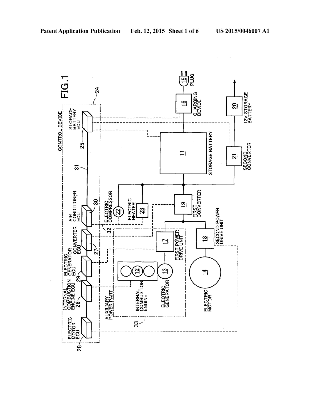 ELECTRIC POWER GENERATION CONTROL SYSTEM FOR HYBRID AUTOMOBILE - diagram, schematic, and image 02