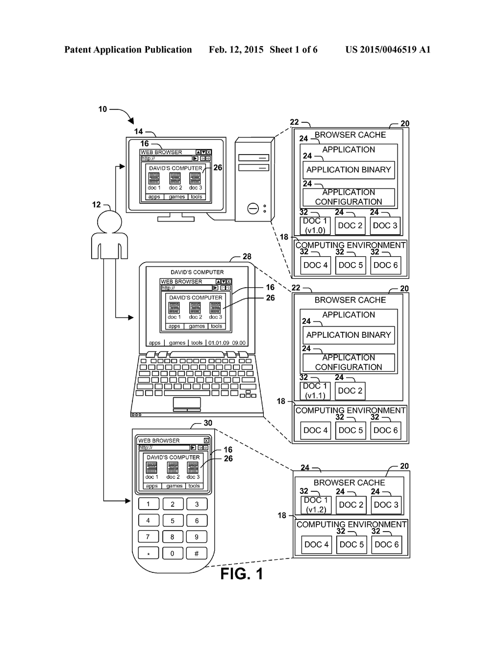 PROGRAMMING MODEL FOR SYNCHRONIZING BROWSER CACHES ACROSS DEVICES AND WEB     SERVICES - diagram, schematic, and image 02