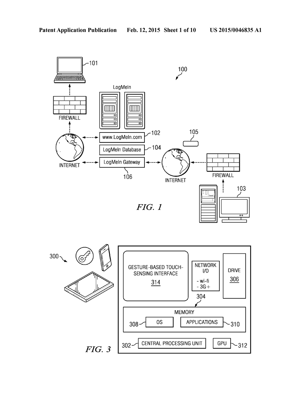 Object transfer method using gesture-based computing device - diagram, schematic, and image 02