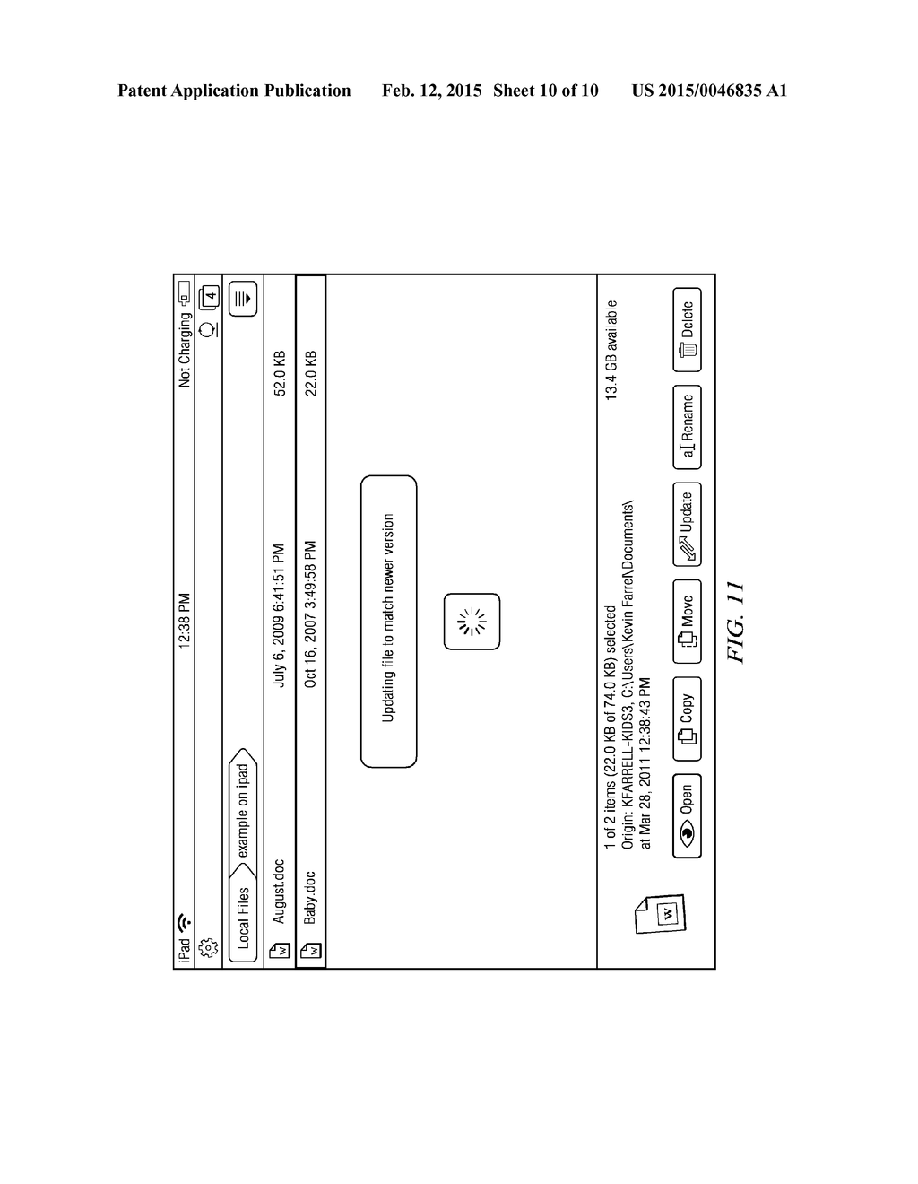 Object transfer method using gesture-based computing device - diagram, schematic, and image 11