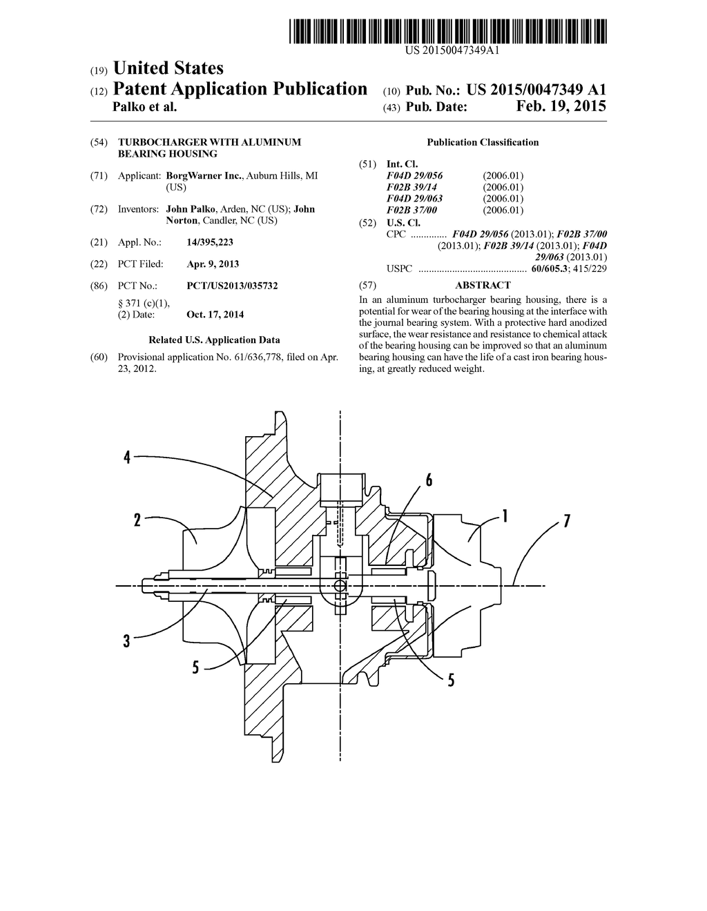 TURBOCHARGER WITH ALUMINUM BEARING HOUSING - diagram, schematic, and image 01