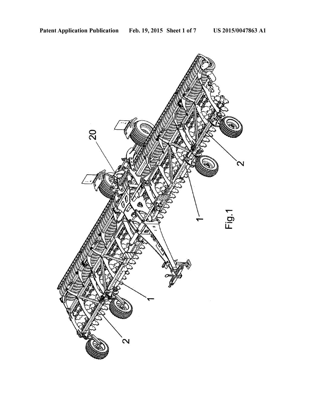 DEVICE FOR FOLDING THE WORKING PARTS OF AGRICULTURAL MACHINERY - diagram, schematic, and image 02