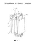 METHOD AND APPARATUS FOR USE IN PROVIDING WIRE STRAIN RELIEF WITH     ENVIRONMENTALLY PROTECTED IRRIGATION DEVICES diagram and image