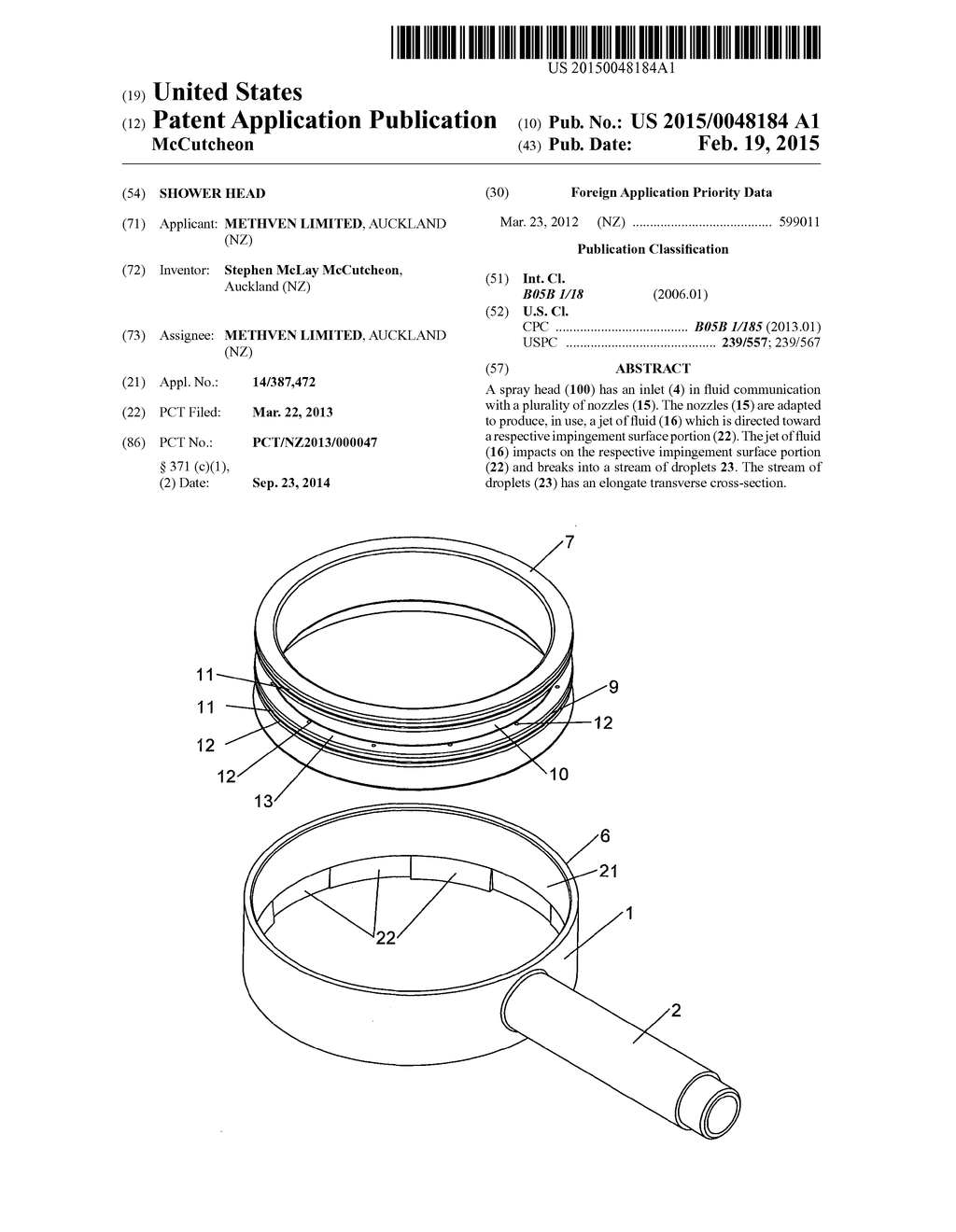 SHOWER HEAD - diagram, schematic, and image 01