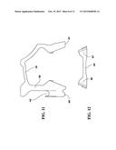 UNIQUE FENCE CLIPPING SYSTEM HAVING FLEXIBLE ARM AND DOUBLE-LOCKING-HEAD     ARM FOR HANGING FENCE PANELS ON ONE SIDE OF FENCE POSTS diagram and image