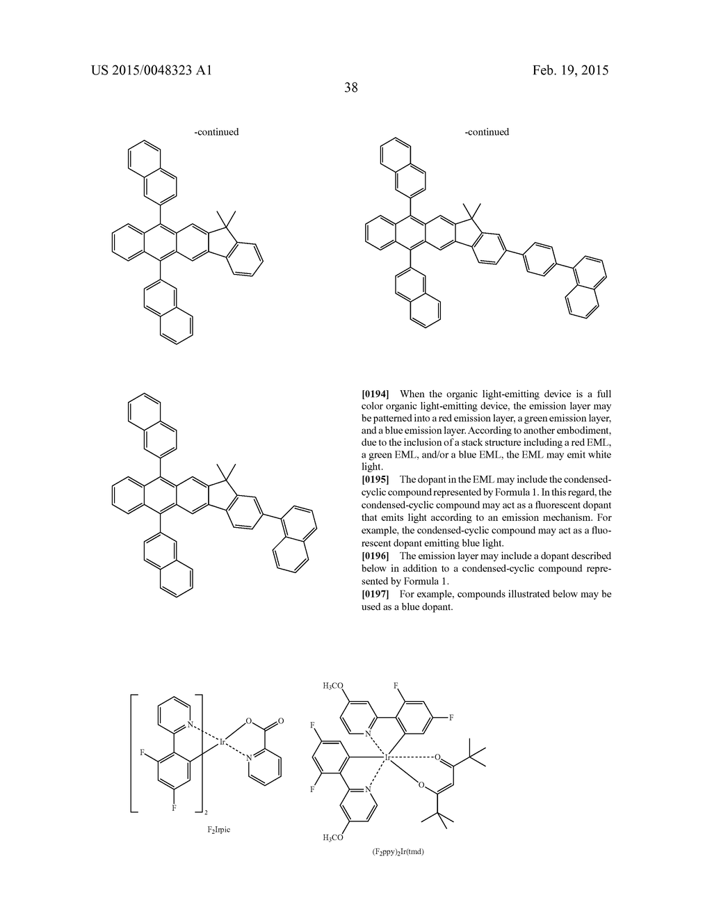 CONDENSED-CYCLIC COMPOUND AND ORGANIC LIGHT-EMITTING DEVICE INCLUDING THE     SAME - diagram, schematic, and image 40