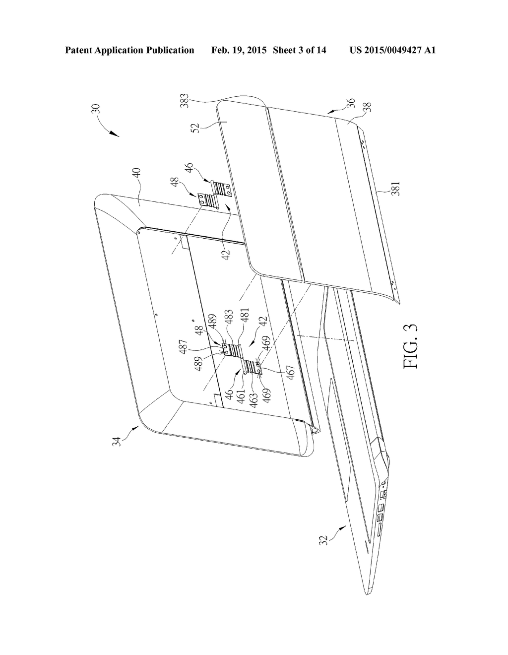 HINGE ASSEMBLY AND ELECTRONIC DEVICE THEREWITH - diagram, schematic, and image 04