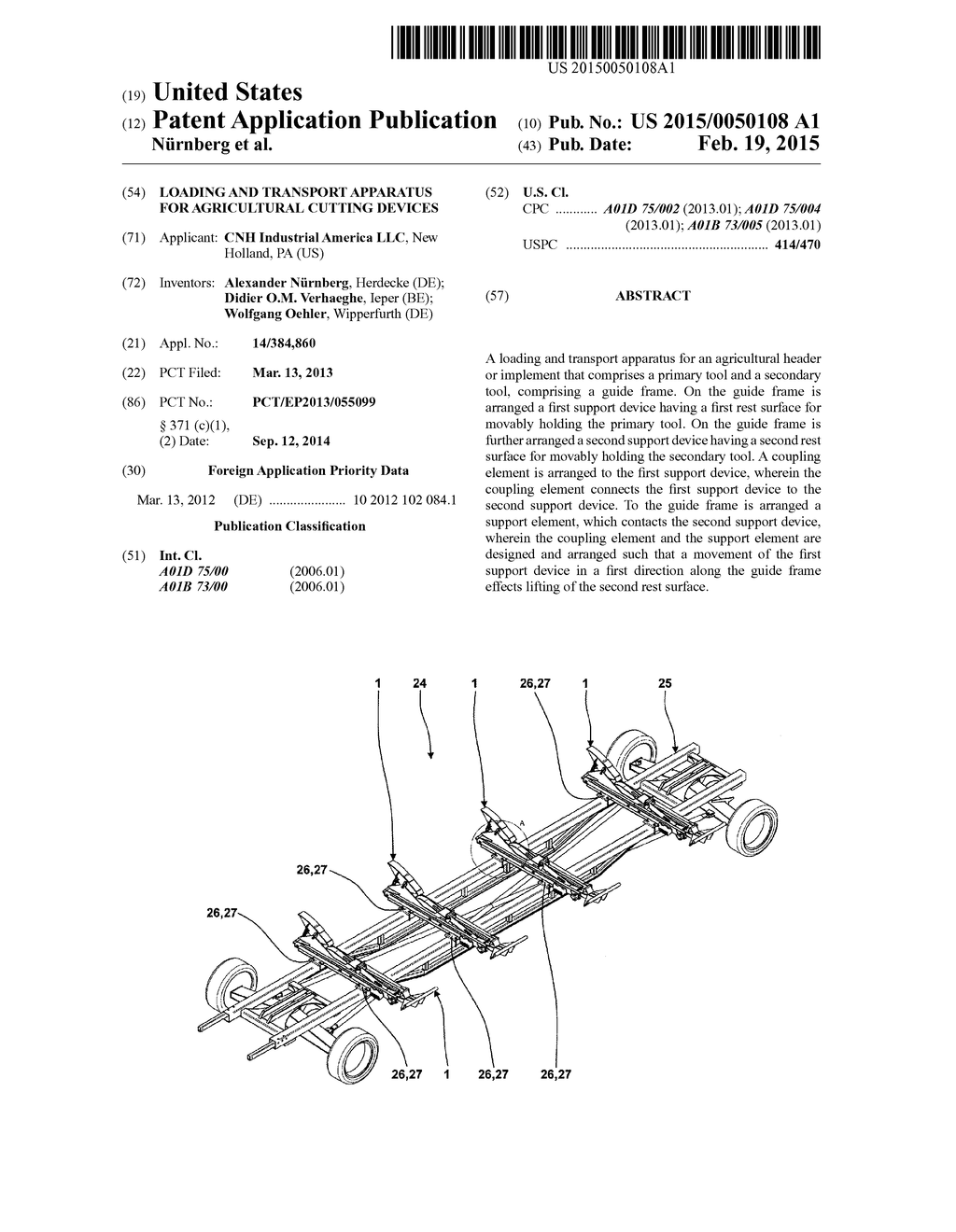 Loading and Transport Apparatus for Agricultural Cutting Devices - diagram, schematic, and image 01