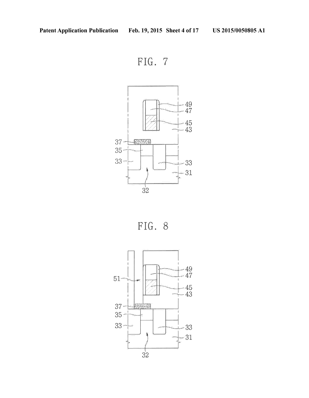 METHOD OF FORMING SEMICONDUCTOR DEVICE HAVING MULTILAYERED PLUG AND     RELATED DEVICE - diagram, schematic, and image 05