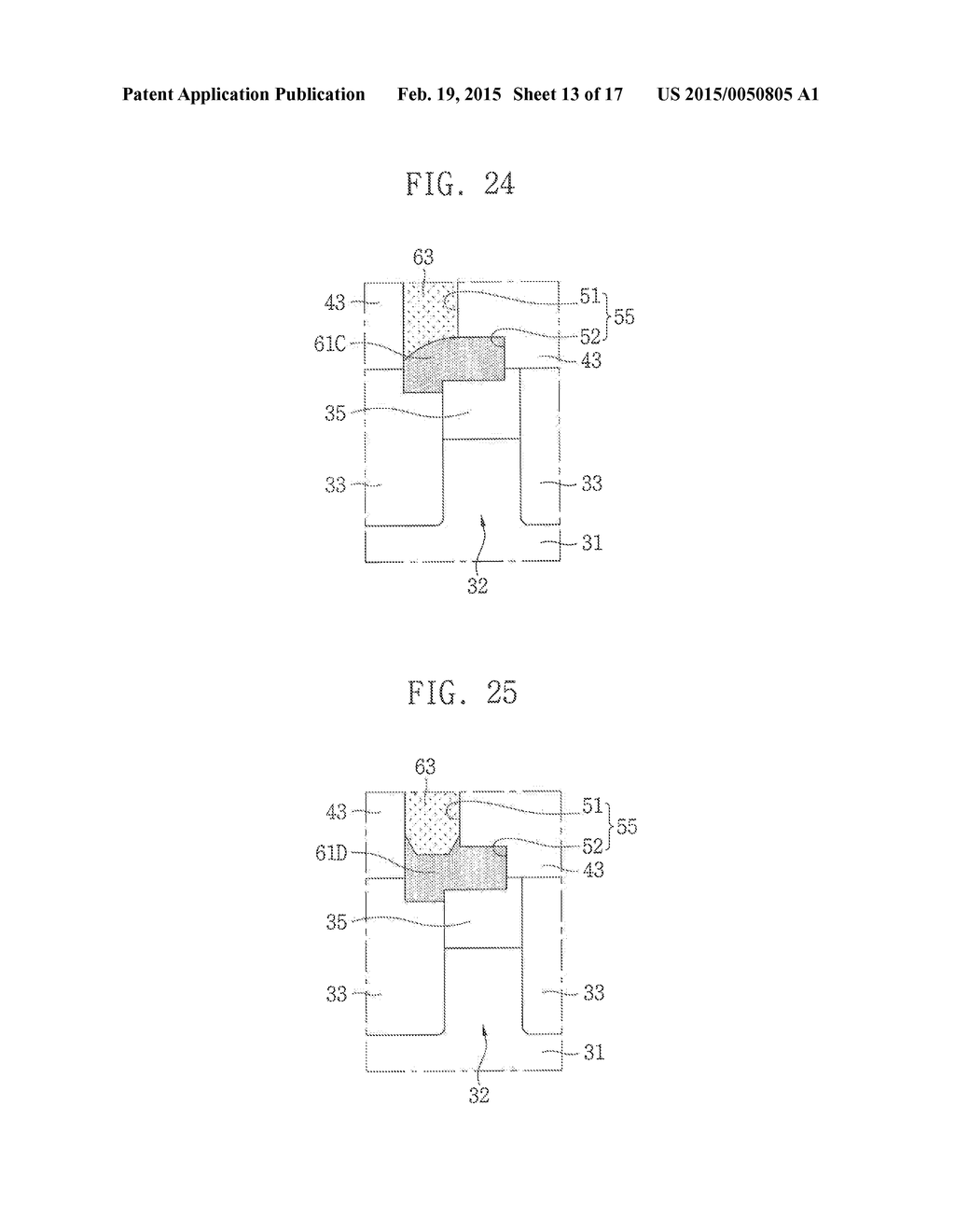 METHOD OF FORMING SEMICONDUCTOR DEVICE HAVING MULTILAYERED PLUG AND     RELATED DEVICE - diagram, schematic, and image 14