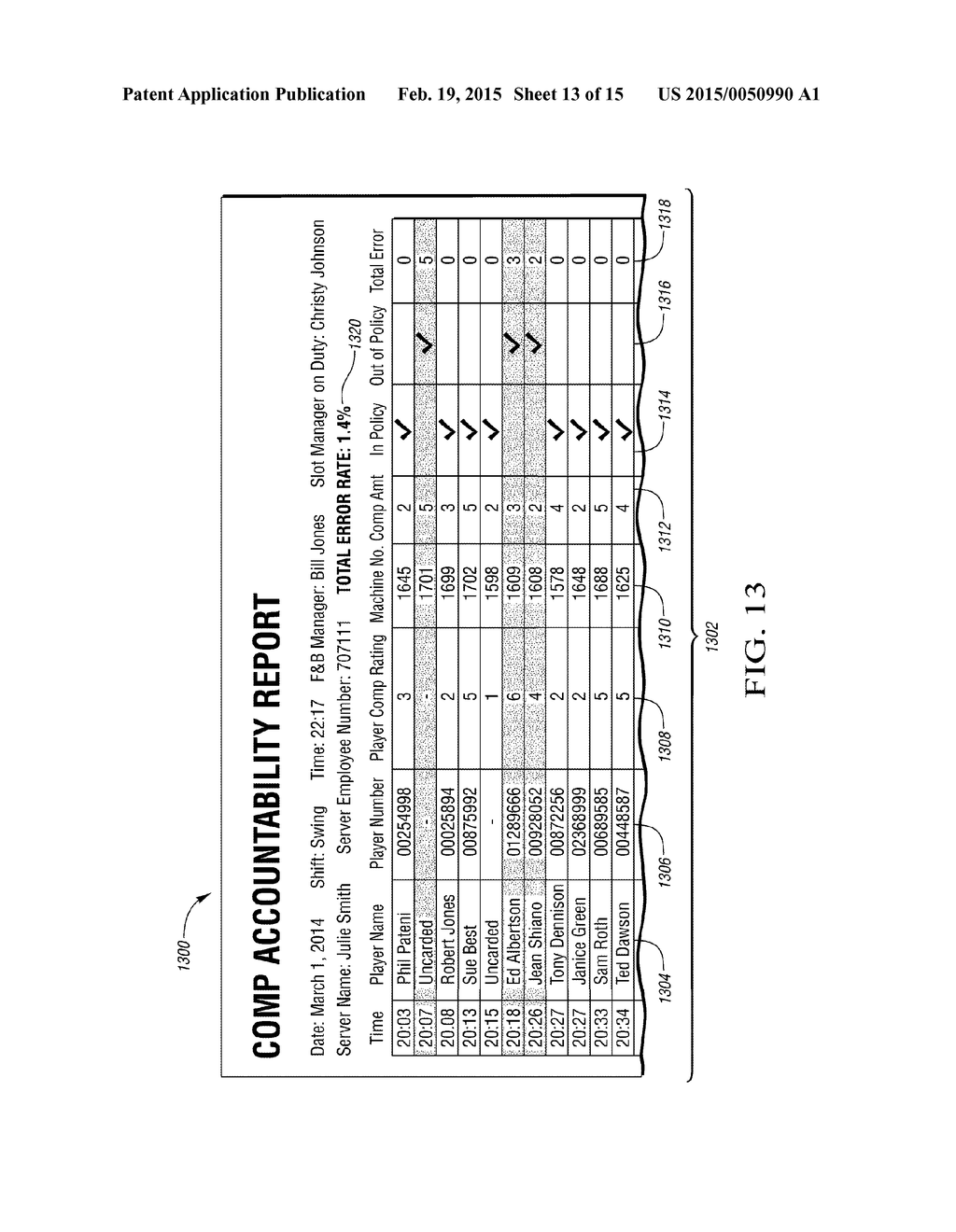 SYSTEMS AND GAMING DEVICES FOR INDICATING COMP ELIGIBILITY - diagram, schematic, and image 14