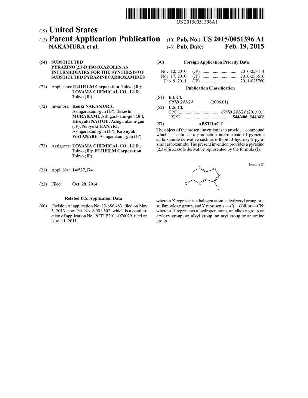 SUBSTITUTED PYRAZINO[2,3-D]ISOOXAZOLES AS INTERMEDIATES FOR THE SYNTHESIS     OF SUBSTITUTED PYRAZINECARBOXAMIDES - diagram, schematic, and image 01