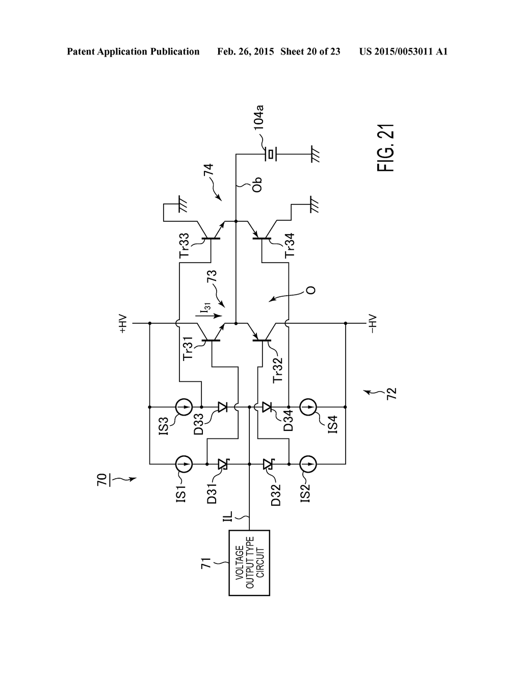 ULTRASONIC TRANSDUCER DRIVING CIRCUIT AND ULTRASONIC IMAGE DISPLAY     APPARATUS - diagram, schematic, and image 21