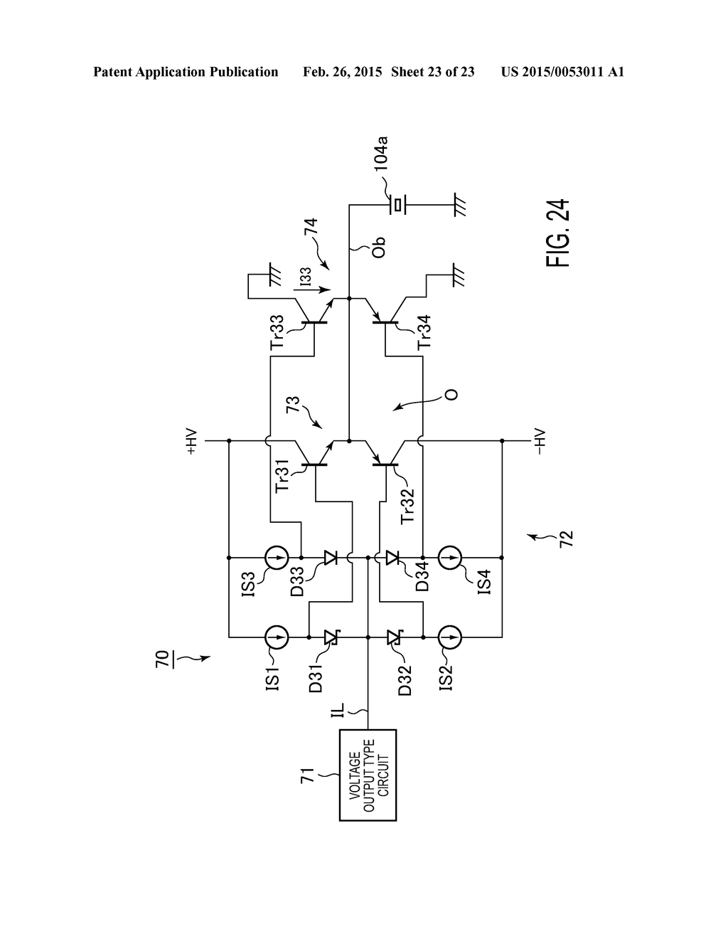 ULTRASONIC TRANSDUCER DRIVING CIRCUIT AND ULTRASONIC IMAGE DISPLAY     APPARATUS - diagram, schematic, and image 24