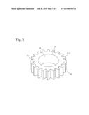 SINTERED MEMBER, PINION GEAR FOR STARTERS, AND PRODUCTION METHOD THEREFOR diagram and image