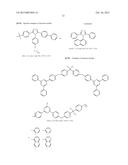 Charge-transporting Molecular Glass Mixtures, Luminescent Molecular Glass     Mixtures, or Combinations Thereof for Organic Light Emitting Diodes and     other Organic Electronics and Photonics Applications diagram and image