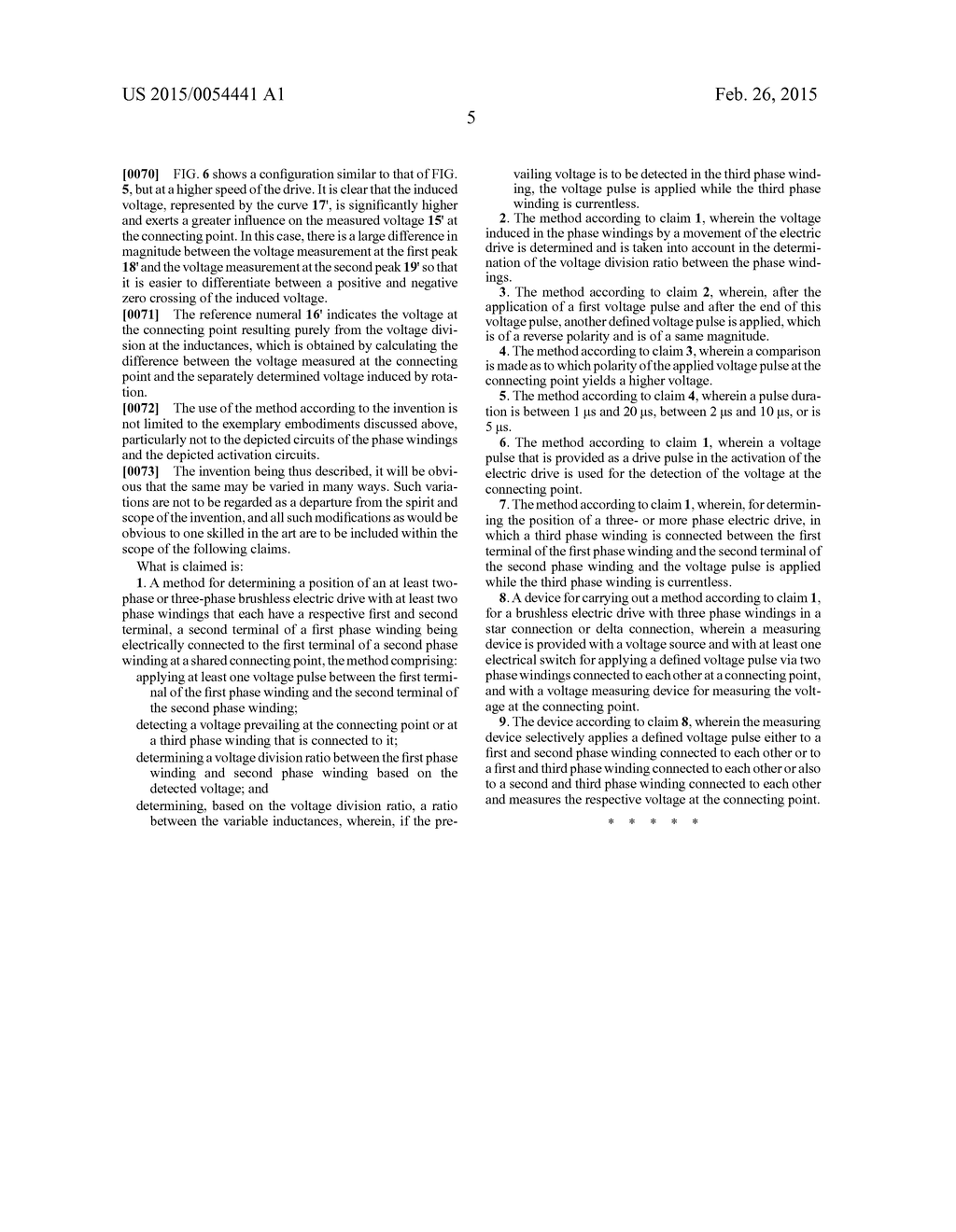 METHOD AND DEVICE FOR DETERMINING THE POSITION OF A BRUSHLESS ELECTRIC     DRIVE - diagram, schematic, and image 08