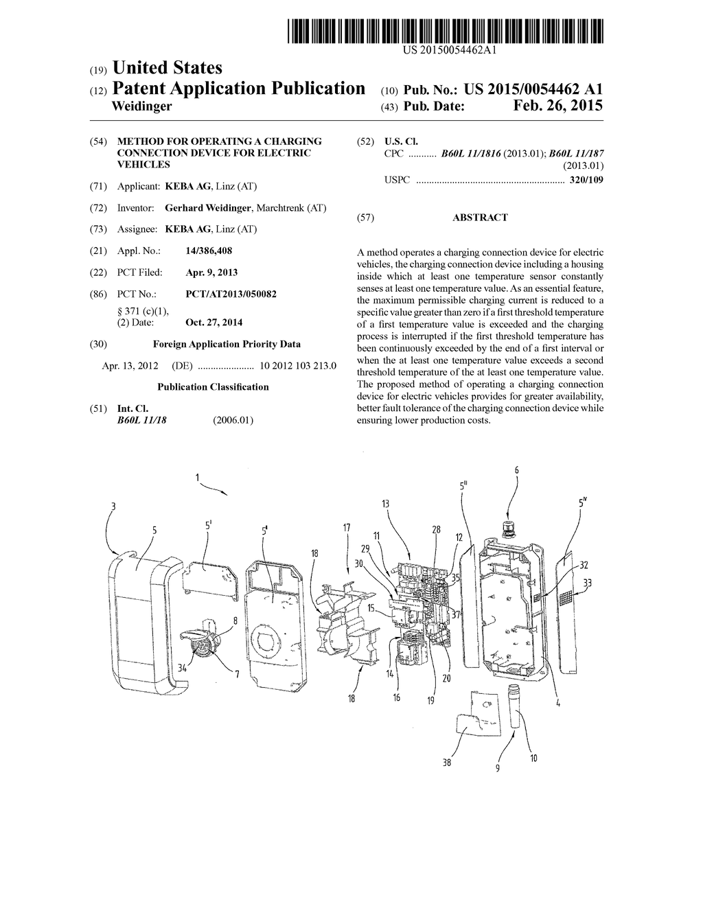 METHOD FOR OPERATING A CHARGING CONNECTION DEVICE FOR ELECTRIC VEHICLES - diagram, schematic, and image 01