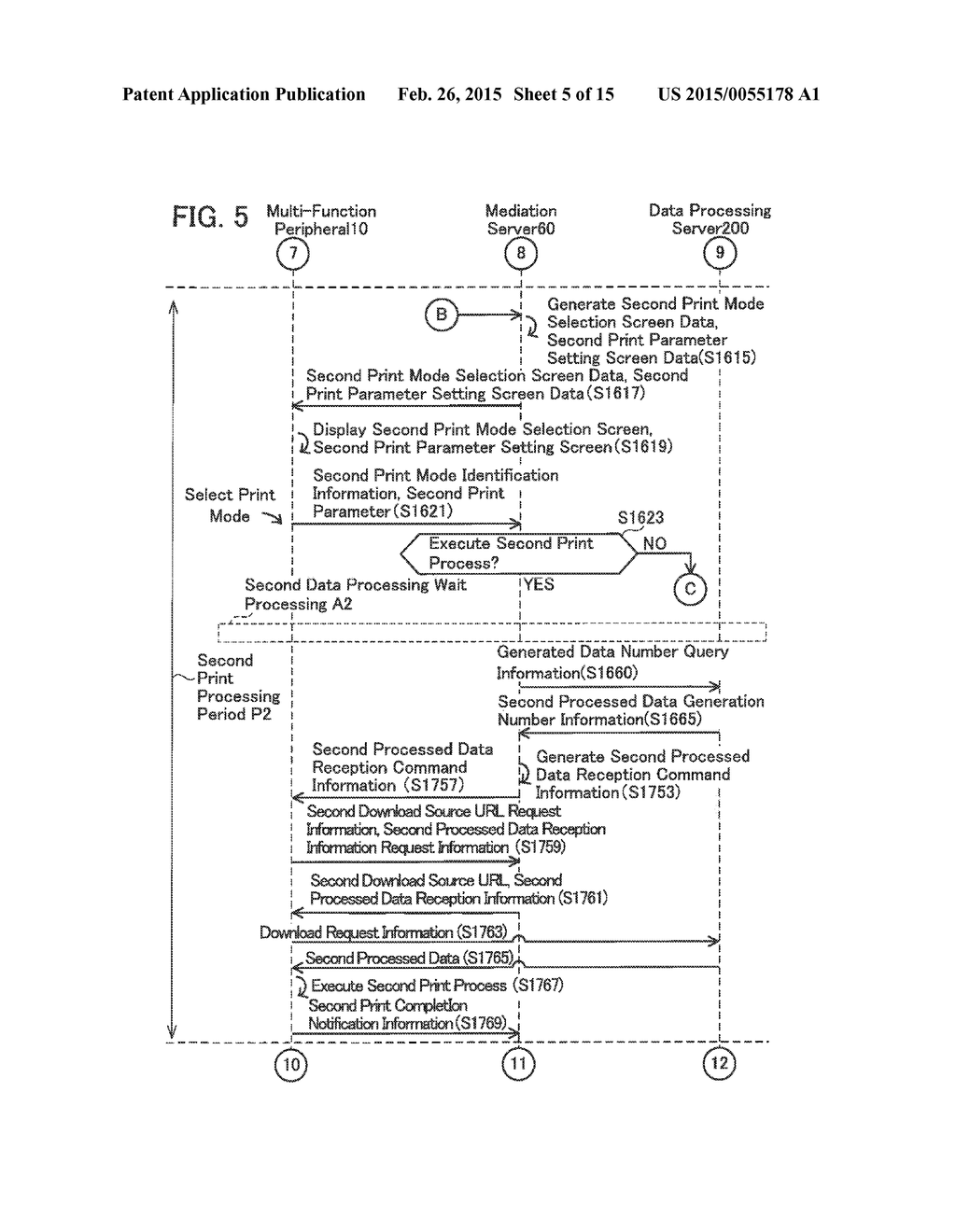 RELAYING DEVICE, NON-TRANSITORY COMPUTER-READABLE STORAGE MEDIUM STORING     COMPUTER-READABLE INSTRUCTIONS FOR RELAYING DEVICE, AND SYSTEM COMPRISING     IMAGE PROCESSING DEVICE AND RELAYING DEVICE - diagram, schematic, and image 06