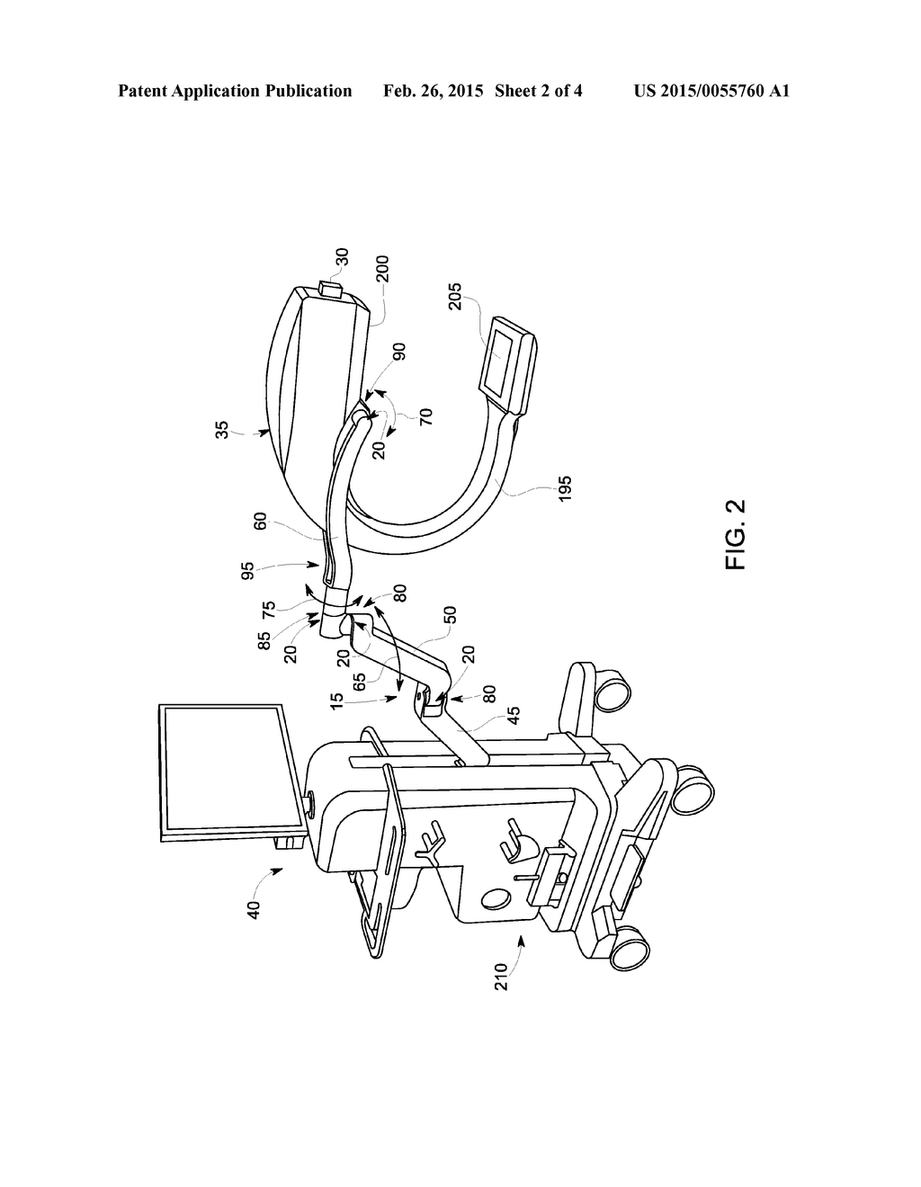 Electrically Controlled Brakes for Arm Joints on a Mini C-Arm Mobile X-Ray     System - diagram, schematic, and image 03