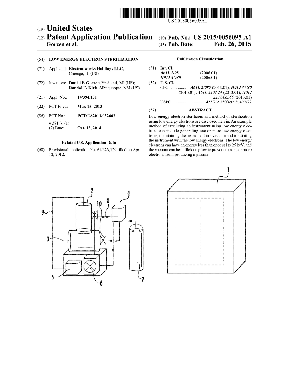 LOW ENERGY ELECTRON STERILIZATION - diagram, schematic, and image 01