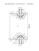 APPARATUSES AND RISERS FOR REACTING FEEDSTOCK IN THE PRESENCE OF CATALYST     AND METHODS FOR INSTALLING BAFFLES IN RISERS diagram and image