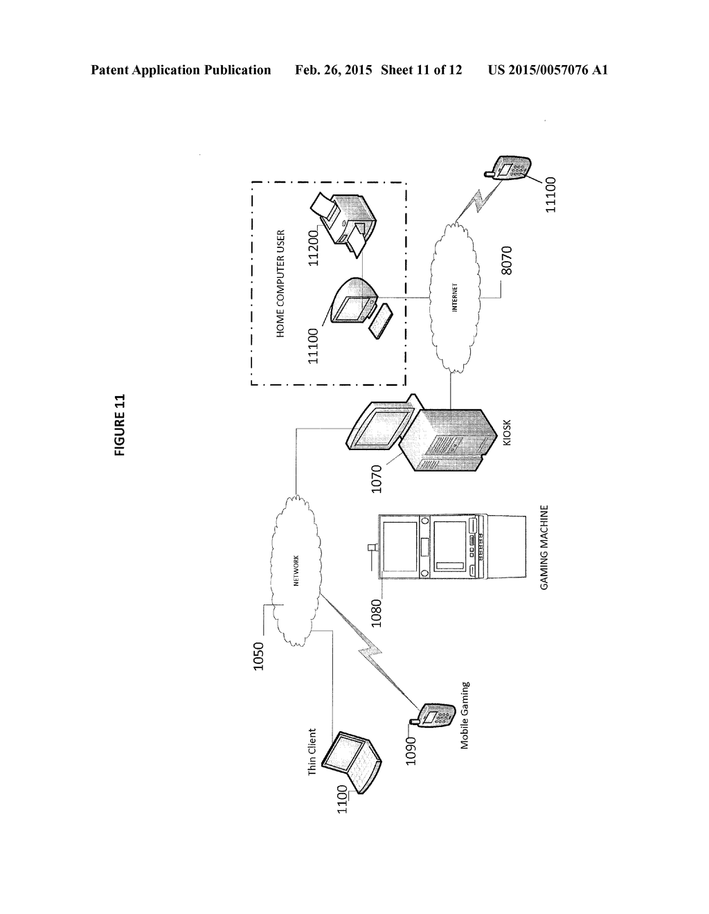 GAMING REWARD AND PROMOTION SYSTEM AND GAMING MACHINES UTILIZING CASH     TICKETS HAVING A FEATURE TRIGGER - diagram, schematic, and image 12