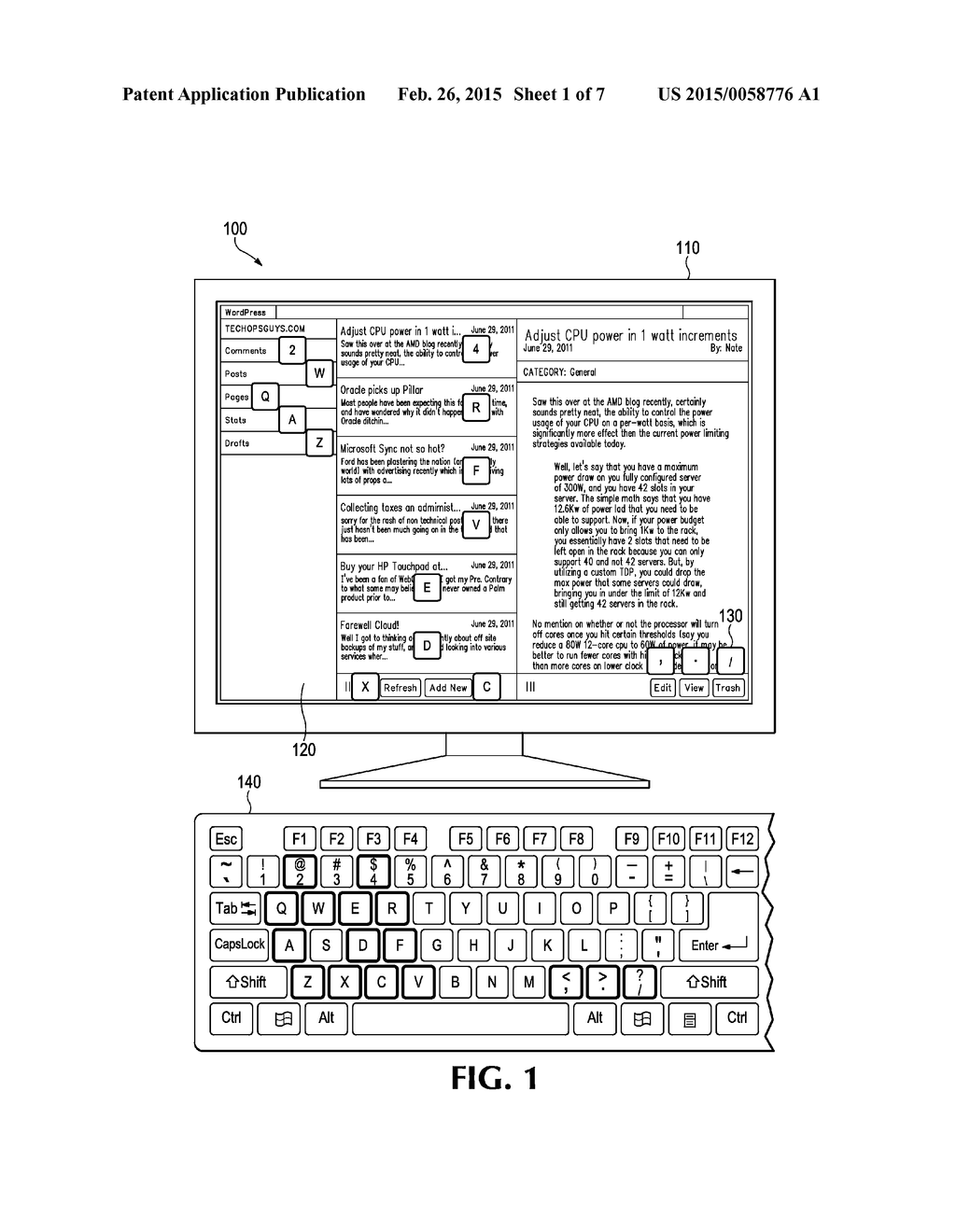 PROVIDING KEYBOARD SHORTCUTS MAPPED TO A KEYBOARD - diagram, schematic, and image 02