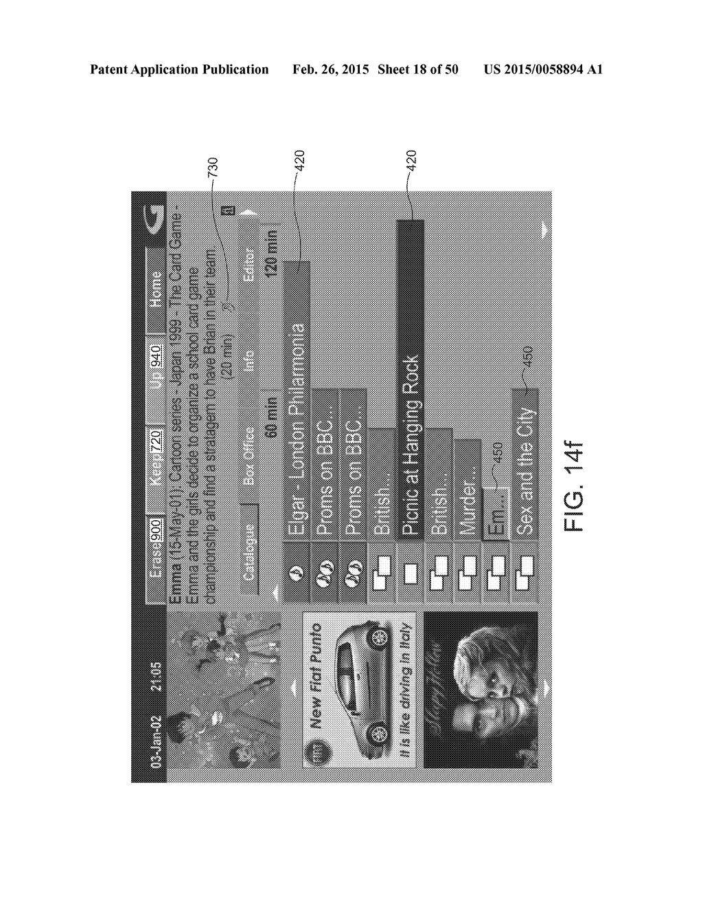 ELECTRONIC PROGRAM GUIDE FOR INDICATING AVAILABILITY OF PAST PROGRAMS - diagram, schematic, and image 19