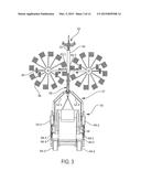 COMBINED DEVICE FOR WINDROWING AND FOR PRESSING INTO BALES, PARTICULARLY     FOR HAY diagram and image