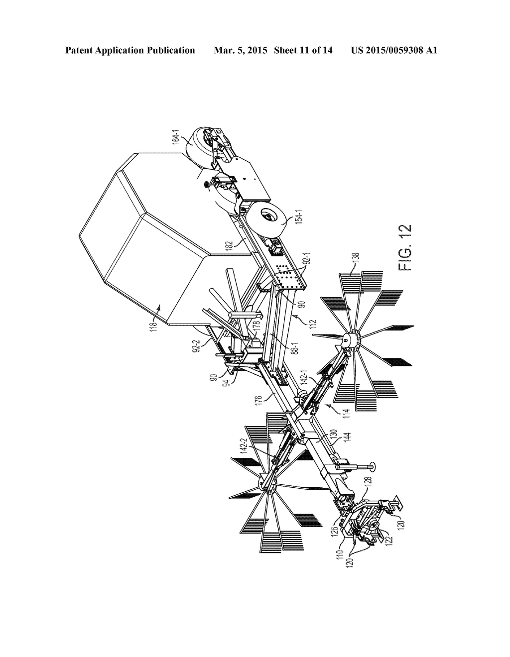 COMBINED DEVICE FOR WINDROWING AND FOR PRESSING INTO BALES, PARTICULARLY     FOR HAY - diagram, schematic, and image 12