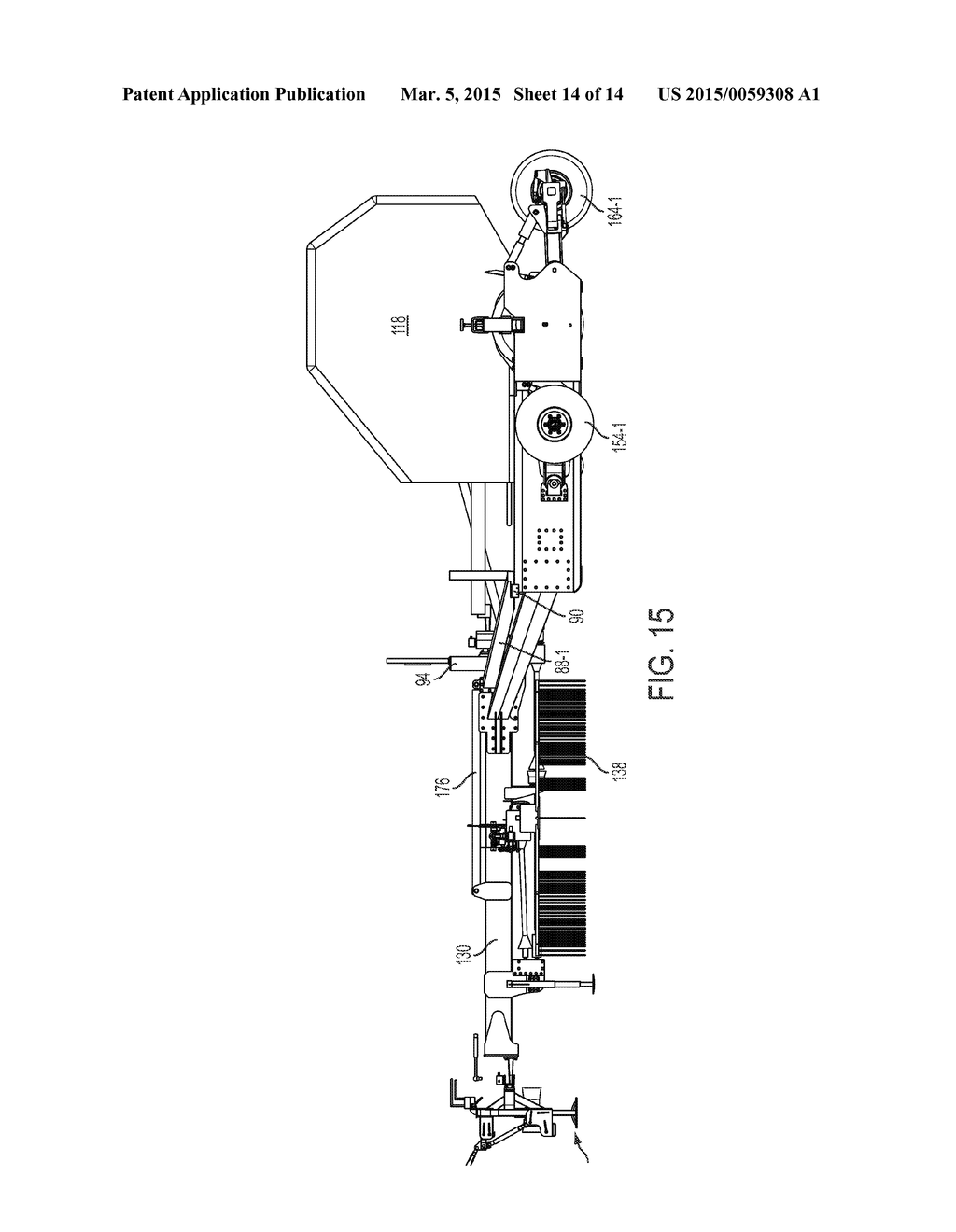 COMBINED DEVICE FOR WINDROWING AND FOR PRESSING INTO BALES, PARTICULARLY     FOR HAY - diagram, schematic, and image 15